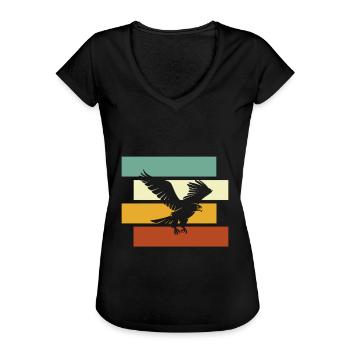 Adler Retro - Women's Vintage T-Shirt - black - Front - Danielle (179cm)