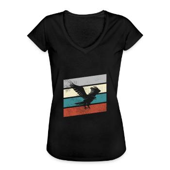 Adler Retro - Women's Vintage T-Shirt - black - Front - Danielle (179cm)
