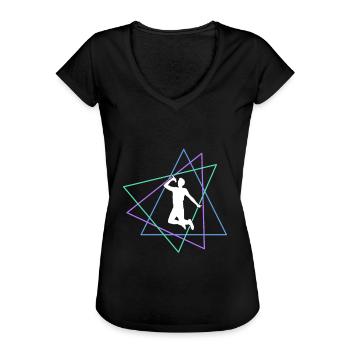 Sing - Women's Vintage T-Shirt - black - Front - Danielle (179cm)