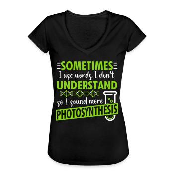 Biologist Chemist Scientist Researcher - Women's Vintage T-Shirt - black - Front - Danielle (179cm)