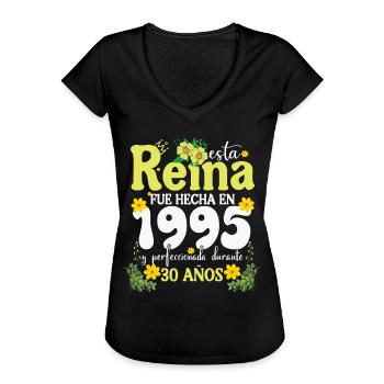 30 Jahre 1995 Vintage Retro Geburtstagsgeschenk - Frauen Vintage T-Shirt - Schwarz - Vorne