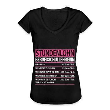 Berufsschullehrerin Berufsschule lustige Sprüche - Frauen Vintage T-Shirt - Schwarz - Vorne