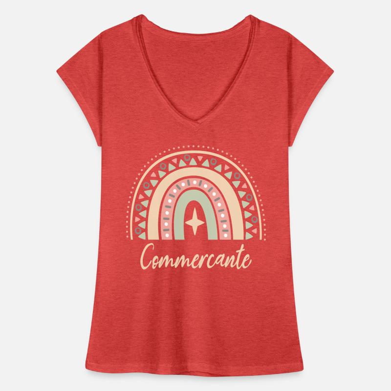 Cadeau Commerçante. Boho Rainbow commerçante. T-shirt vintage Femme