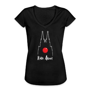 Karneval Kölle Alaaf am Kölner Dom - Frauen Vintage T-Shirt - Schwarz - Vorne - Danielle (179cm)