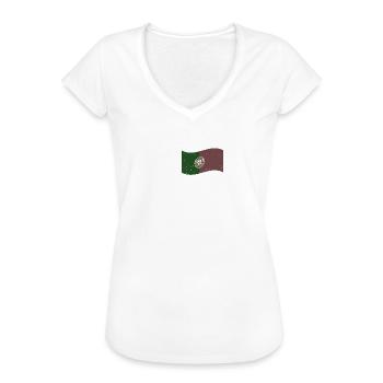 Portugal Landesfarben Herkunft Lissabon Reise - Frauen Vintage T-Shirt - Schwarz - Vorne - Danielle (179cm)