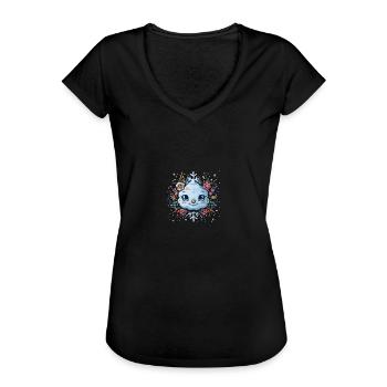 Snowflake for children - Women's Vintage T-Shirt - black - Front - Danielle (179cm)