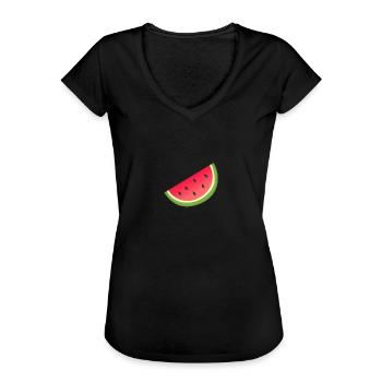 melon - T-shirt vintage Femme - noir - Devant - Danielle (179cm)