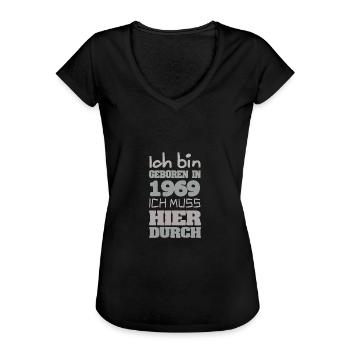 1969 - Frauen Vintage T-Shirt - Schwarz - Vorne