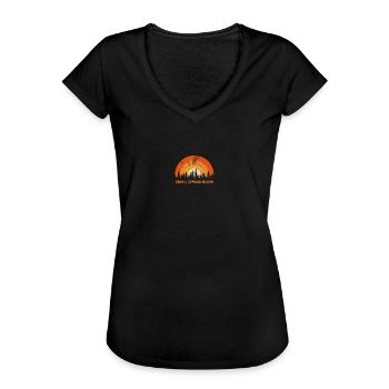 Vintage Prince Edward Island Kanada Fan Retro - Frauen Vintage T-Shirt - Schwarz - Vorne - Danielle (179cm)