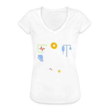 Ribbo als Arzt – Lustige Arztpraxis-Szene - Frauen Vintage T-Shirt - Schwarz - Vorne - Danielle (179cm)