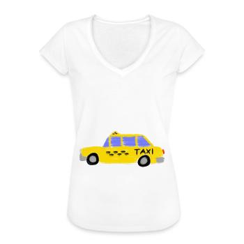 Taxi - Frauen Vintage T-Shirt - Schwarz - Vorne - Danielle (179cm)