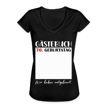 70. Geburtstag Frauen 70 Jahre Männer Geschenk - Frauen Vintage T-Shirt - Schwarz - Vorne