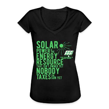solaire - T-shirt vintage Femme - noir - Devant - Danielle (179cm)