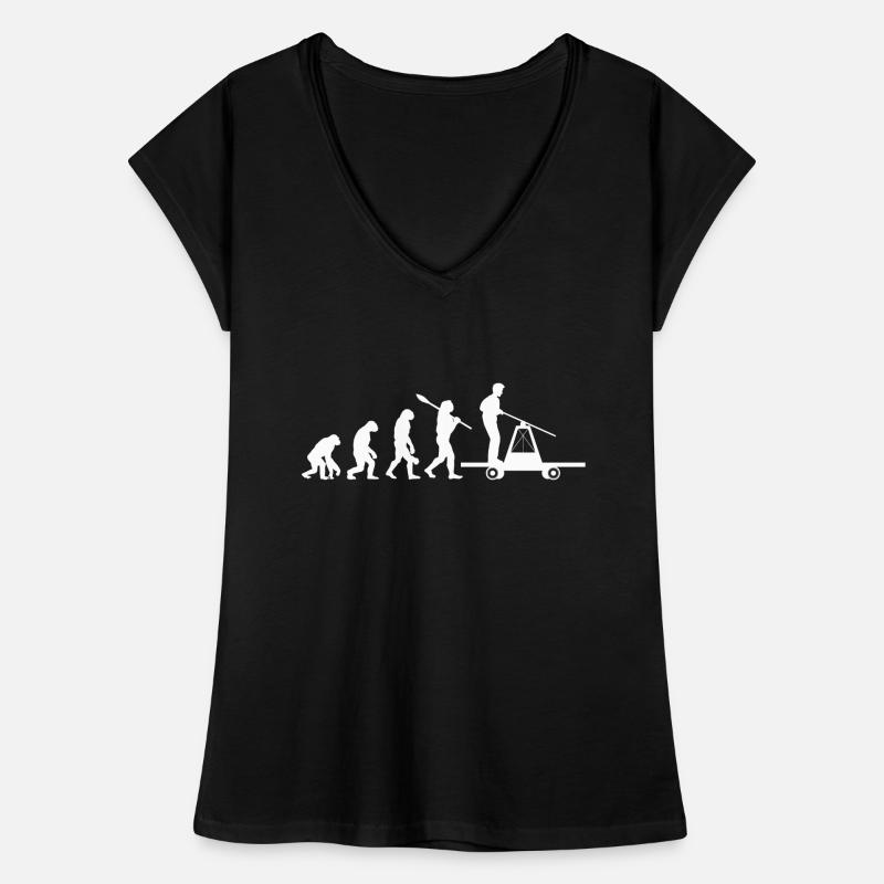 Evolution des Menschen zur Draisine Leidenschaft Frauen Vintage T-Shirt