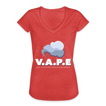 Vape - Frauen Vintage T-Shirt - Rot meliert - Vorne - Danielle (179cm)