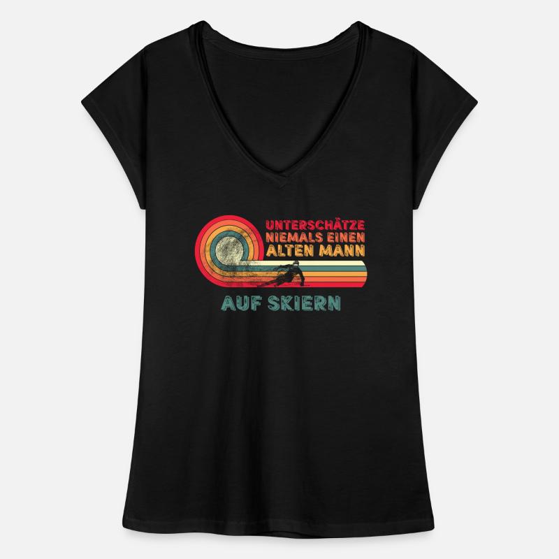 Unterschätze Niemals Einen Alten Mann Frauen Vintage T-Shirt