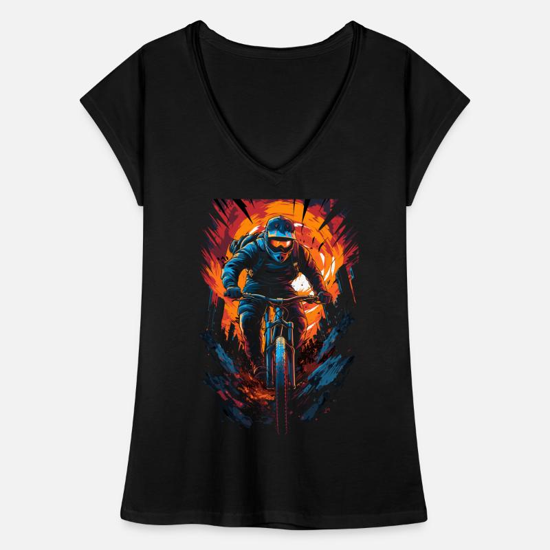 Conception de VTT Downhill Biker T-shirt vintage Femme