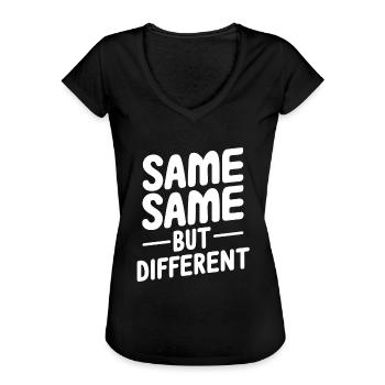 Same same but different - Women's Vintage T-Shirt - black - Front - Danielle (179cm)