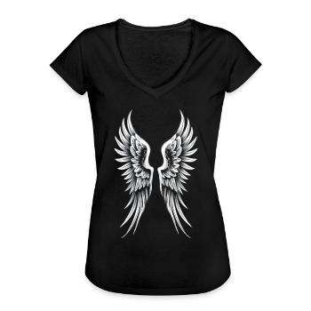 Engelsflügel Engelsflügel Engelsflügel - Frauen Vintage T-Shirt - Schwarz - Vorne