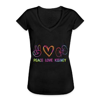 Nierenspender - Frauen Vintage T-Shirt - Schwarz - Vorne - Danielle (179cm)
