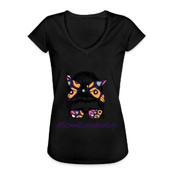 School officials - Women's Vintage T-Shirt - black - Front - Danielle (179cm)
