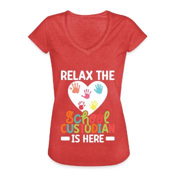 School officials - Women's Vintage T-Shirt - heather red - Front - Danielle (179cm)
