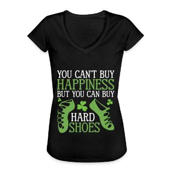 Irish Dance St. Patrick's Dance - Women's Vintage T-Shirt - black - Front - Danielle (179cm)