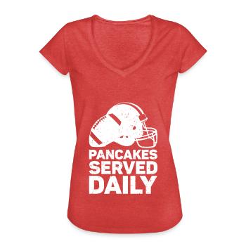 Lineman Football Player Offensive Defensive - Frauen Vintage T-Shirt - Rot meliert - Vorne - Danielle (179cm)