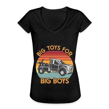 Tow truck - Women's Vintage T-Shirt - black - Front - Danielle (179cm)