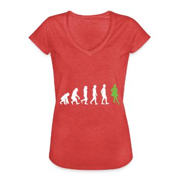 Irish Dance - Women's Vintage T-Shirt - heather red - Front - Danielle (179cm)