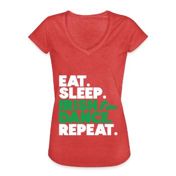 Irish Dance - Women's Vintage T-Shirt - heather red - Front - Danielle (179cm)