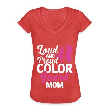 Color protection - Women's Vintage T-Shirt - heather red - Front - Danielle (179cm)