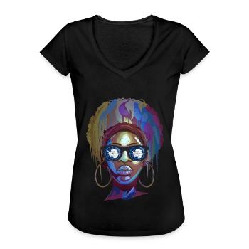 Antarctique - T-shirt vintage Femme - noir - Devant - Danielle (179cm)