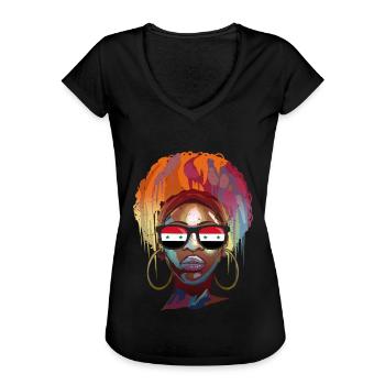 Syrie - T-shirt vintage Femme - noir - Devant - Danielle (179cm)