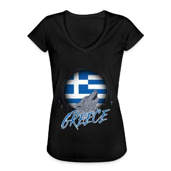Griechenland - Frauen Vintage T-Shirt - Schwarz - Vorne - Danielle (179cm)