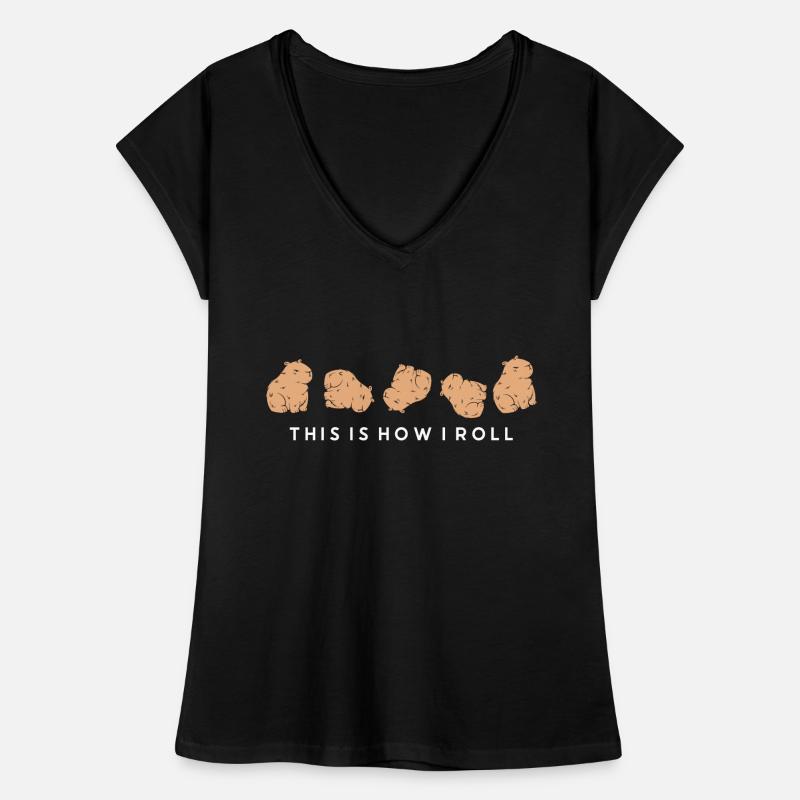 This is how I roll cute capybara Women's Vintage T-Shirt