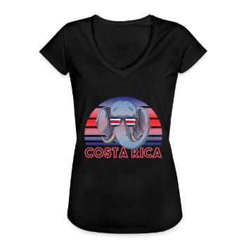 Costa Rica - Frauen Vintage T-Shirt - Schwarz - Vorne - Danielle (179cm)