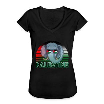 Palestine - Women's Vintage T-Shirt - black - Front - Danielle (179cm)