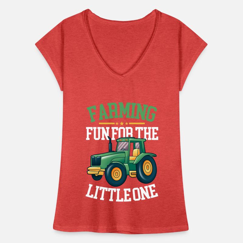 Traktorjunge Junger Bauer Traktorliebhaber Frauen Vintage T-Shirt