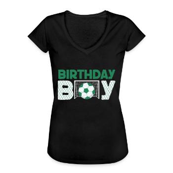Geburtstagsbuldenfußballspieler Bday Team Party - Frauen Vintage T-Shirt - Schwarz - Vorne - Danielle (179cm)
