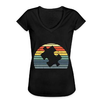 Puzzle Pièce Puzzle Amateur de Puzzle - T-shirt vintage Femme - noir - Devant - Danielle (179cm)