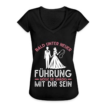Der Bräutigam Lustiges Junggesellenabschied - Frauen Vintage T-Shirt - Schwarz - Vorne - Danielle (179cm)
