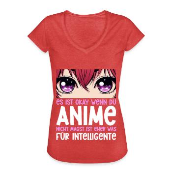 Anime Manga Otaku Japan Waifu Anime Girl Cosplay - Women's Vintage T-Shirt - heather red - Front - Danielle (179cm)