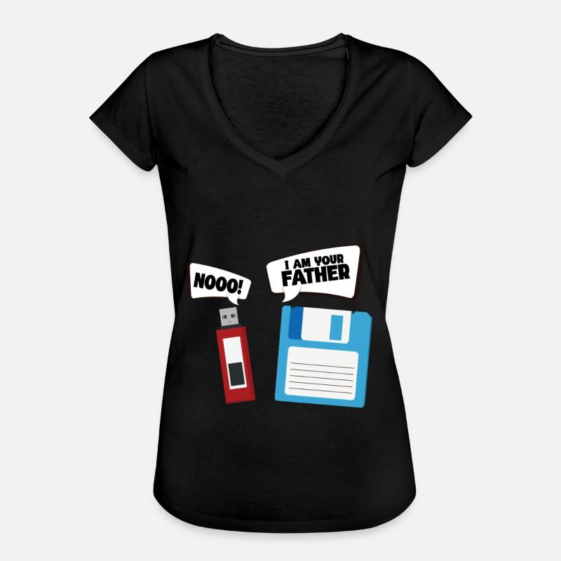 Programmeur, Codage informatique, Développeur de logiciels - T-shirt vintage Femme - noir