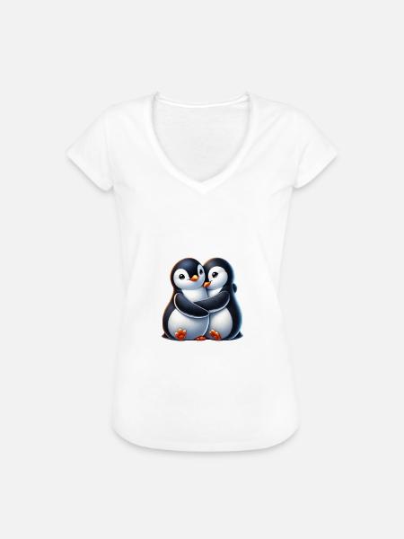 Pingouins Oiseau Amoureux des Pingouins Passionné - T-shirt vintage Femme - noir