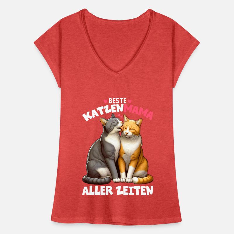 Katzen Mama Muttertag Elternteil Mama Frauen Vintage T-Shirt