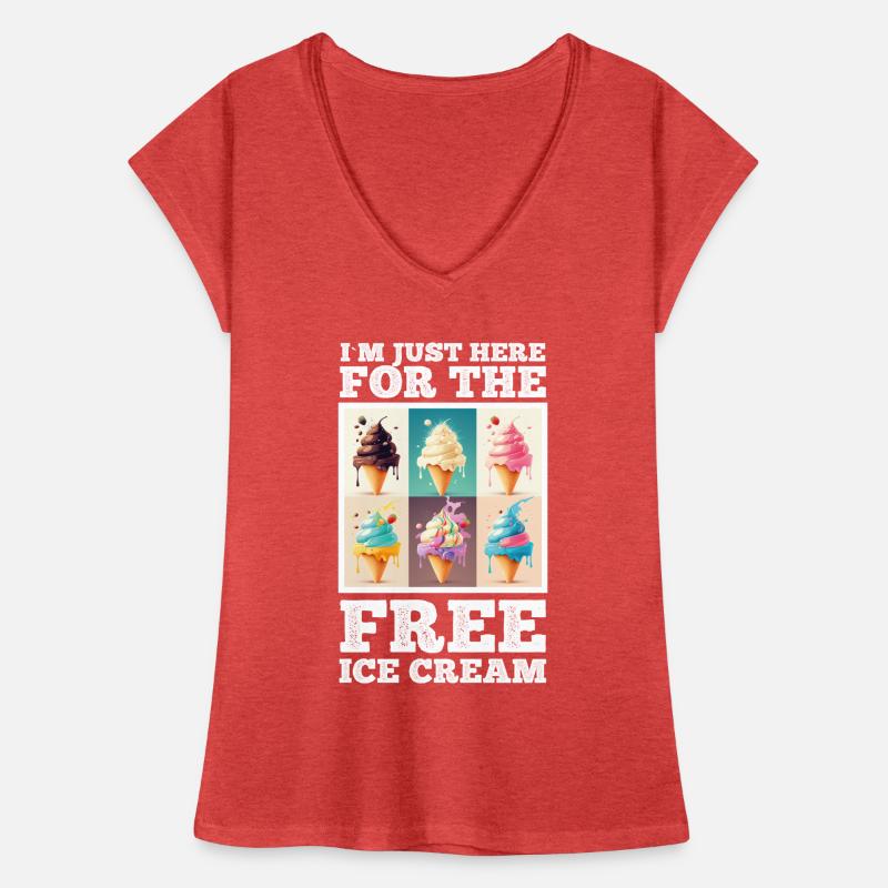 Eis Eiscreme Soft Eis Ich bin wegen dem Eis hier Frauen Vintage T-Shirt