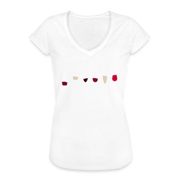 Wein Rot Weiß Sommelier Sekt Weinglas - Frauen Vintage T-Shirt - Schwarz - Vorne