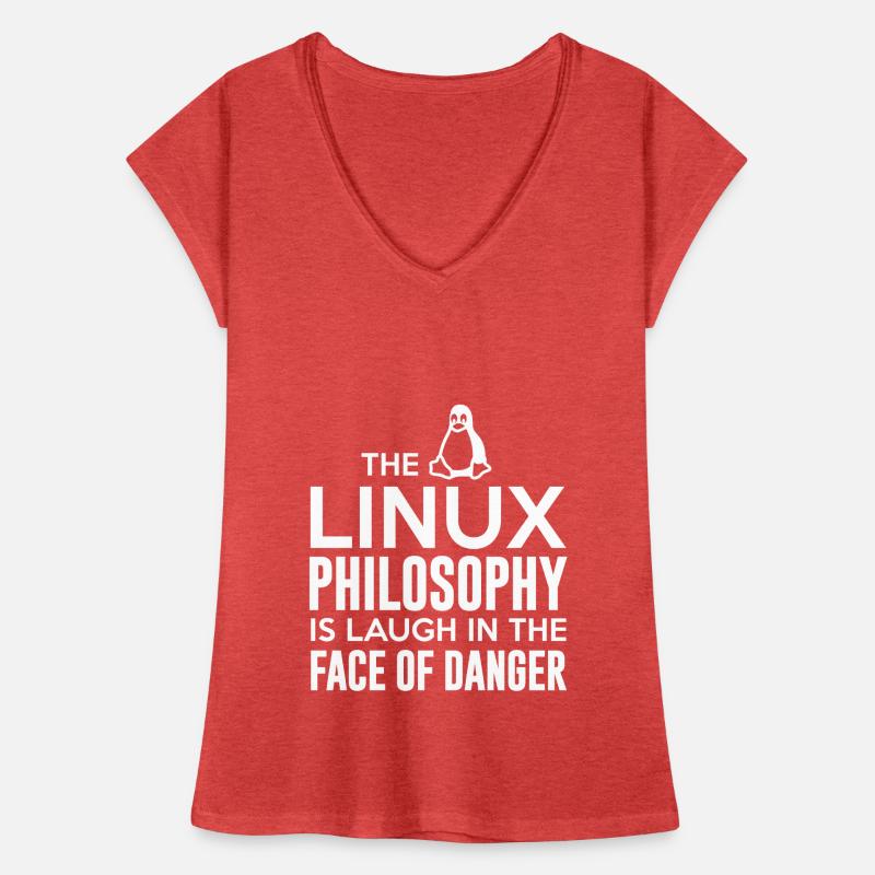 Linux Geek Philosophy Programmer Women's Vintage T-Shirt