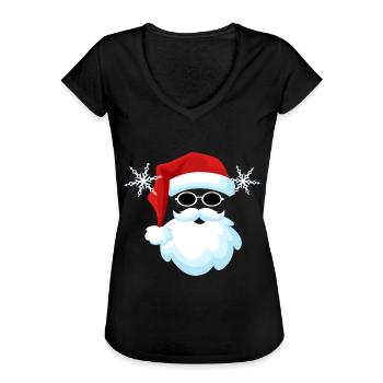 Weihnachtsmann - Frauen Vintage T-Shirt - Schwarz - Vorne